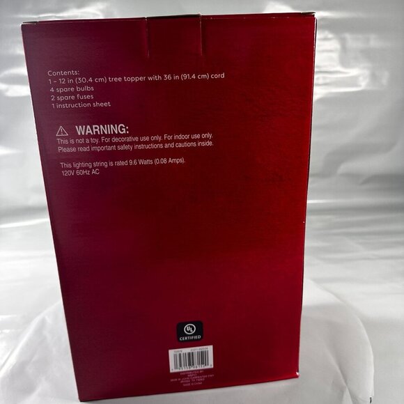 Ashland Christmas Angel Lighted Tree Topper Silver Wings White Gown Cord - Picture 3 of 16